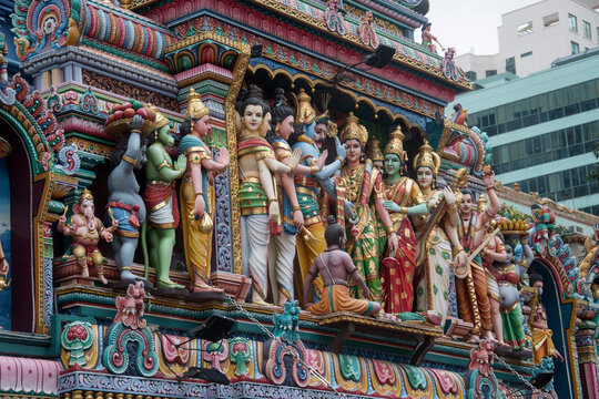 View of Sri Krishnan temple in Bugis Singapore