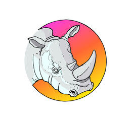 Ilustración de rinoceronte