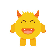 Vector cute monster. Illustration in flat style.