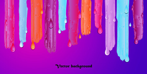 abstract background with bright paint strokes and drops