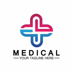 Medical Cross and Health Pharmacy Logo Vector Template