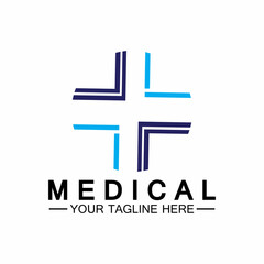 Medical Cross and Health Pharmacy Logo Vector Template