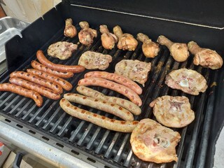 grilled meat on the grill