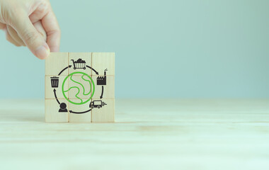 LCA, Life cycle assessment concept. Methodology for assessing environmental impacts associated on...