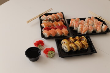 Sushi rolls delivery to go quarantine sushi at home