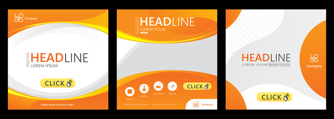 Vector business banner design template. Banner layout