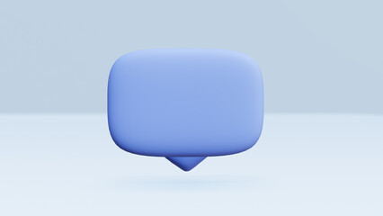 Chat box 3d rendering model  isolated on a blue background ,3d rendering illustration