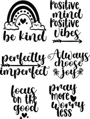 Inspirational Quotes Vector Illustration Bundle vol 1