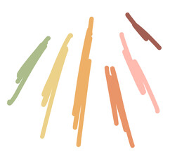 abstract line rainbow colorUnder the sea ocea boho organic hand drawn icon