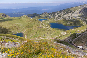 Fototapeta na wymiar Rila Mountain near The Seven Rila Lakes, Bulgaria