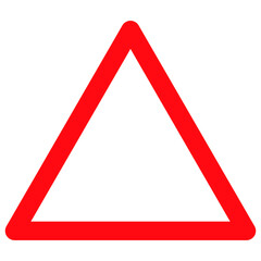 Warning triangle vector illustration. A flat illustration design used for warning triangle icon, on a white background.