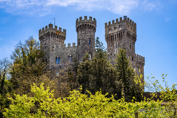 Torre Alfina, a beautiful Italian village in the province of Viterbo, near Acquapendente. Historic castle of Torre Alfina near the Sasseto wood.