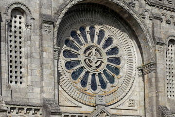Rosacea of a granite church