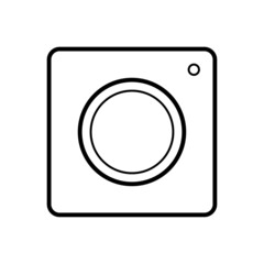 vector illustration camera icon.washing machine button