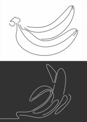 banana line icon design vector template