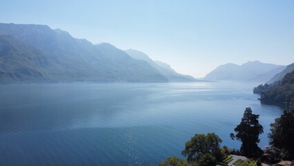 Fototapeta na wymiar lake Como in the mountains