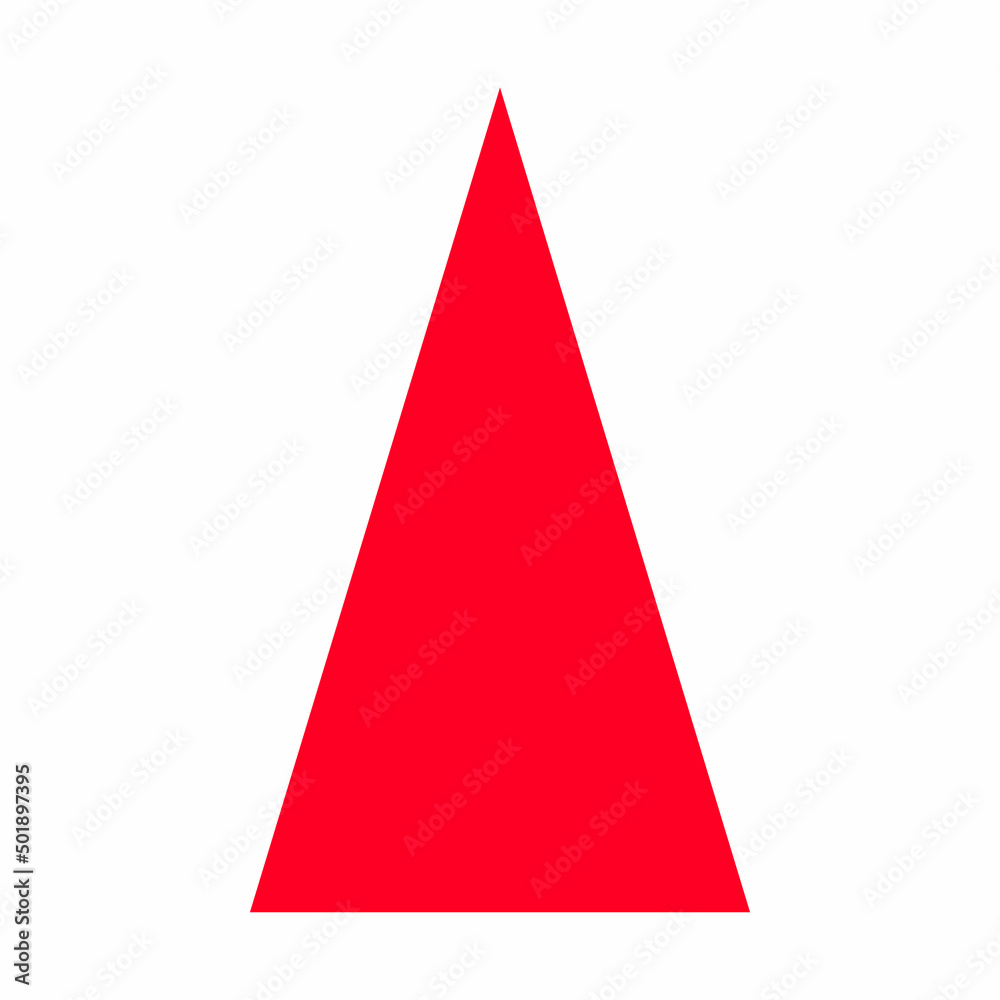 Canvas Prints red isosceles triangle in mathematics