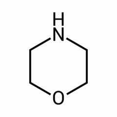 chemical structure of Morpholine (C4H9NO)