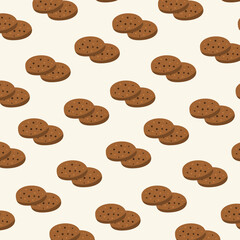 Cute cookie and chocolate chip pattern