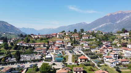 Fototapeta na wymiar Village in the mountains, Italy, Como