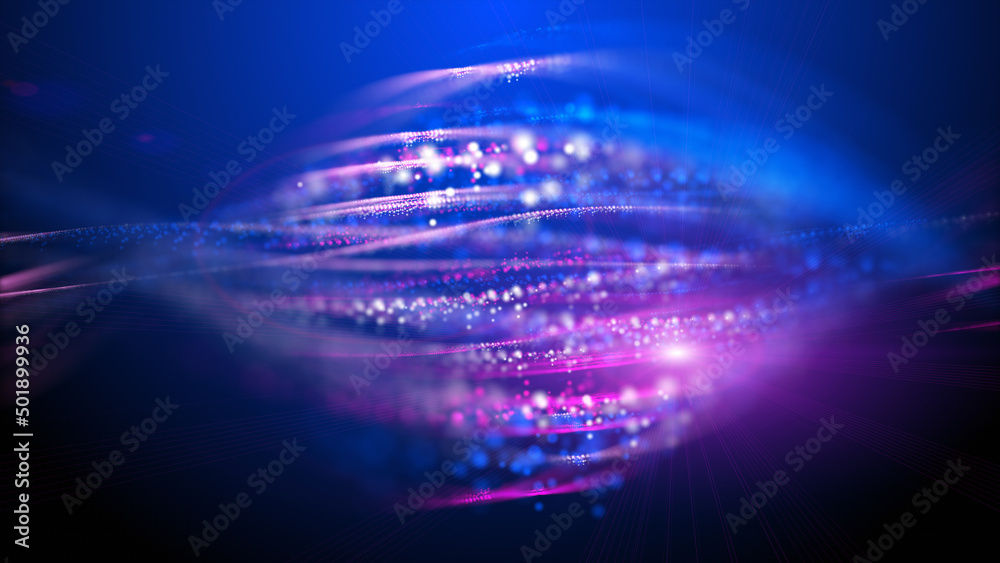 Canvas Prints abstract light ray mystery galaxy nebula cyberspace particles. 3d template design blurred decoration
