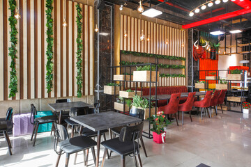 Interior of a modern urban restaurant