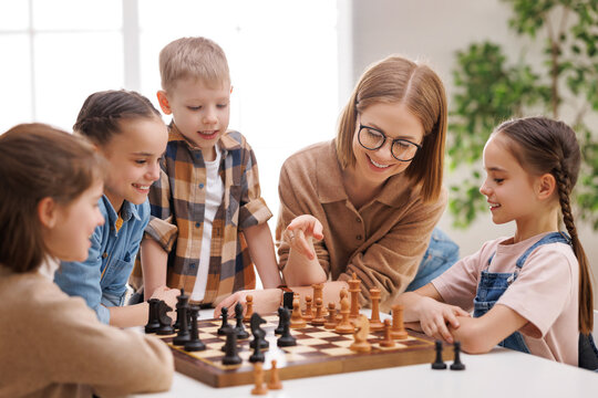 Kids Early Development. Pupil Kid Thinking about His Next Move in a Game of  Chess. Stock Image - Image of child, chess: 172839087