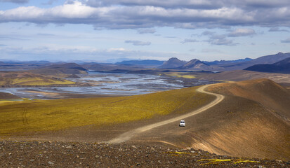 landmannalaugar  Stunning View from  Ljotipollur Lake, Iceland
