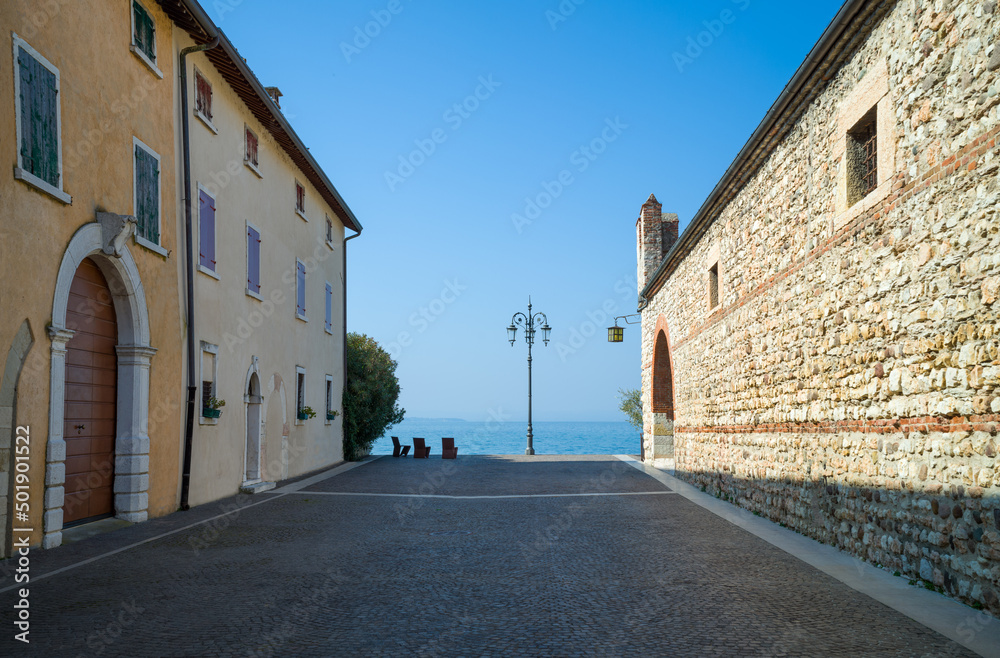 Wall mural lake garda, nature, history and architecture