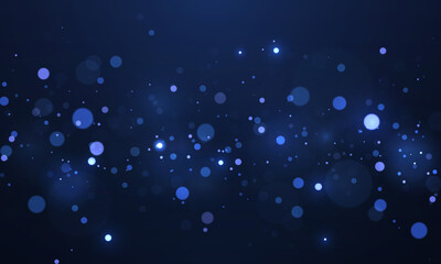 Abstract magical bokeh lights effect background. Sparkling magical dust particles. Glitter and elegant for Christmas.