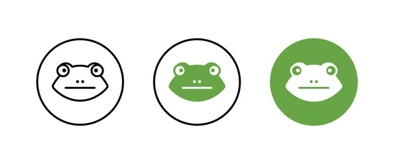 frog icon vector. Animal icon button, vector, sign, symbol, logo, illustration, editable stroke, flat design style isolated on white
