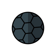 Fototapeta premium Ball icon vector. suitable for sport symbol, soccer. Filled line icon style. simple design editable. Design simple illustration