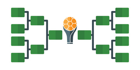 Tournament bracket icon vector. suitable for football symbol, sport. flat icon style. simple design editable. Design simple illustration