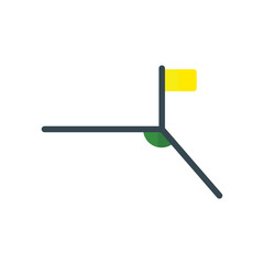 Corner kick icon vector. suitable for sport symbol, soccer. flat icon style. simple design editable. Design simple illustration