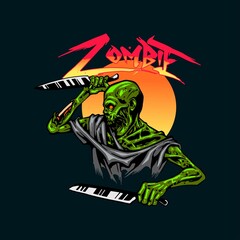 zombie artwork for t-shirt design