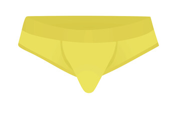 Yellow men underwear. vector illustration