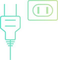 Plug outline gradient icon