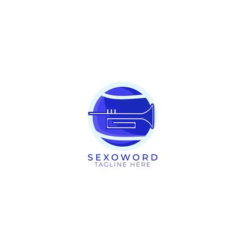 saxophone and world minimalist vector suitable for logos, business brands