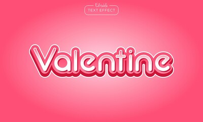 valentine style text effect