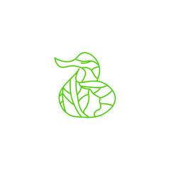 outline cabbage icon logo vector design template with line art, modern and unique styles isolated on white background.