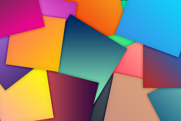 Colorful shiny Crooked shapes wallpaper of boxes. trendy creative design of squares for the background
