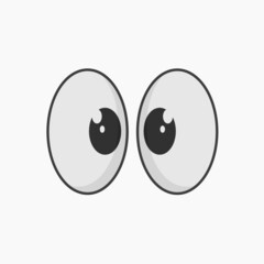 cartoon style eye illustration with cute look