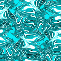 Abstract wavy striped seamless texture with ebru pouring painting technique. For trendy fabric, modern fashion package, wallpaper, stationery, wrapping paper, accessories, home textile, print.