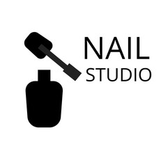 Template for logo with text nail studio
