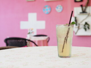 mojito cocktail at the bar counter