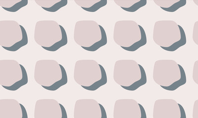 Set of abstract dots and spots in blush and gray. Abstract vector seamless patterns. Color palette of blush