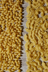 raw pasta on the table
