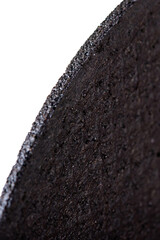 grinding wheel close-up on a white background