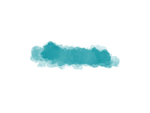 t&uuml;rkise Wolke im Wasserfarben oder Aquarell Look