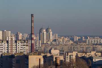Panorama of Kyiv, the capital of Ukraine.